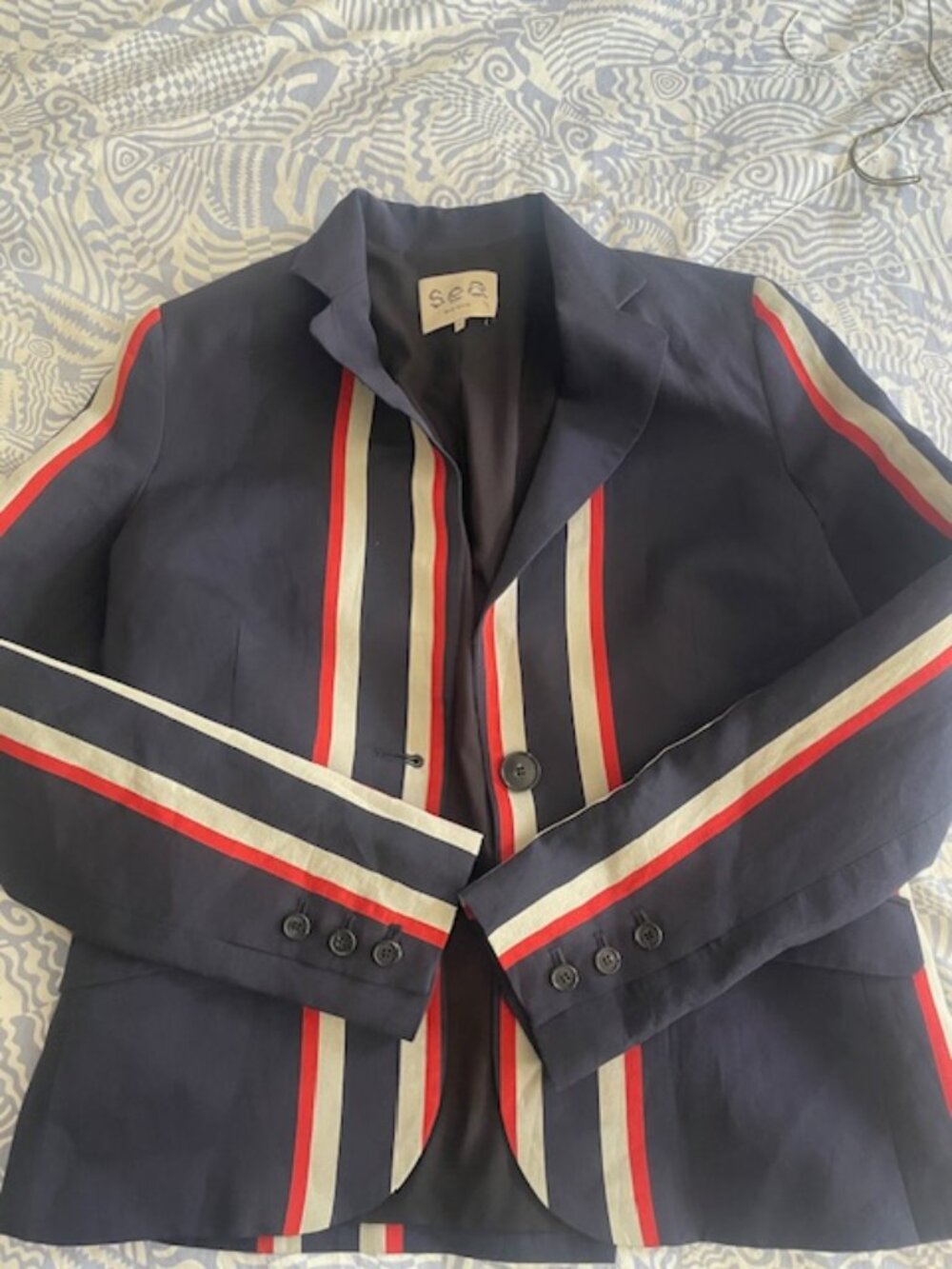 Sea New York Striped Blazer, size 8